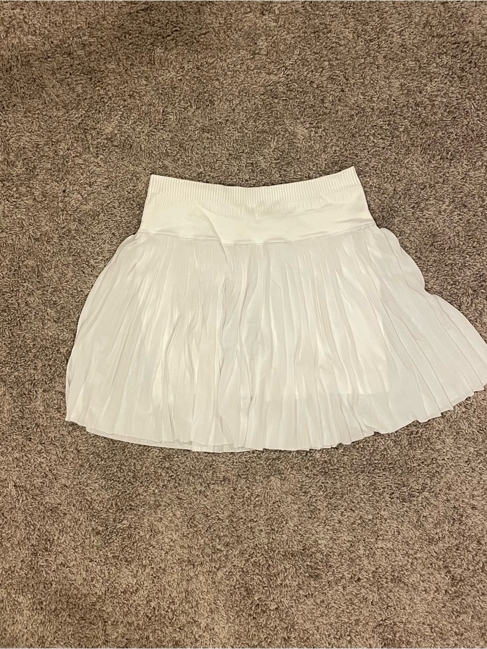 Halara White Pleated Skort
